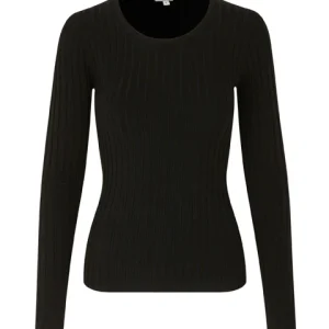 Trenna Strikbluse - Black