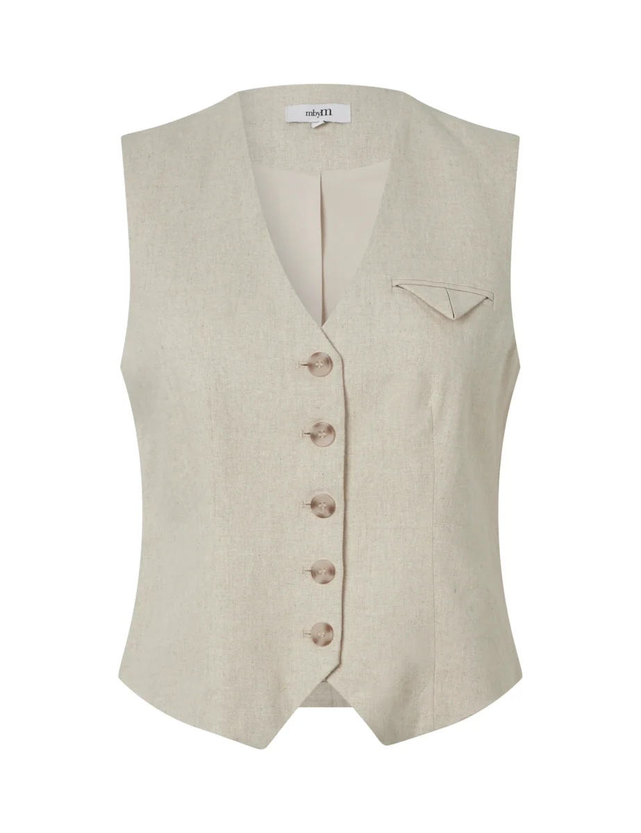Flavio-M Vest - Natural Linen