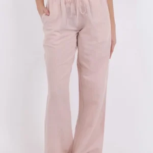 Sonar Linen Bukser - Rose Smoke