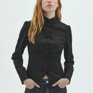 Erdena Linen Blazer - Black